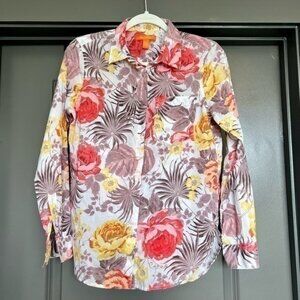 EUC Joe Fresh Floral Button Down Shirt Size XS